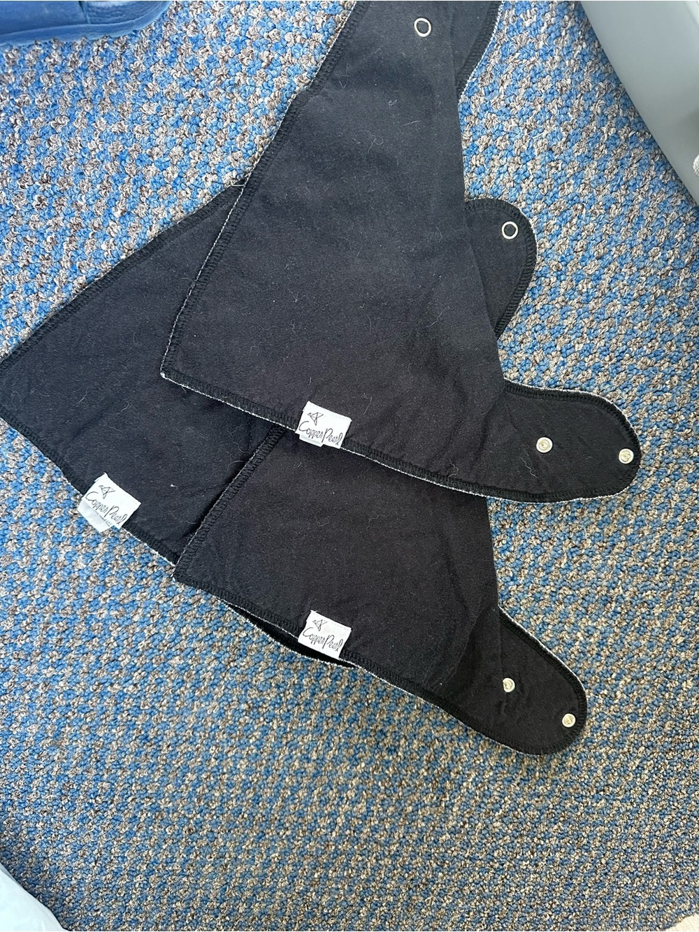 Black Kids Bandana Bibs with Snap Closure - (Brand: Squeak Peel)